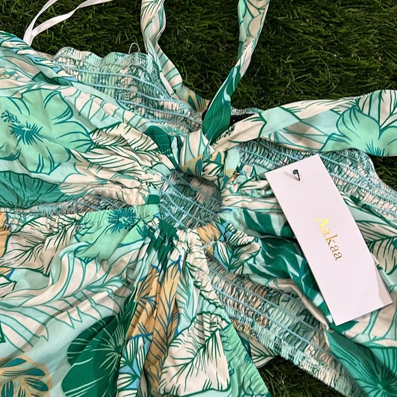 Aakaa Green Floral Maxi Dress - Picture 5 of 7